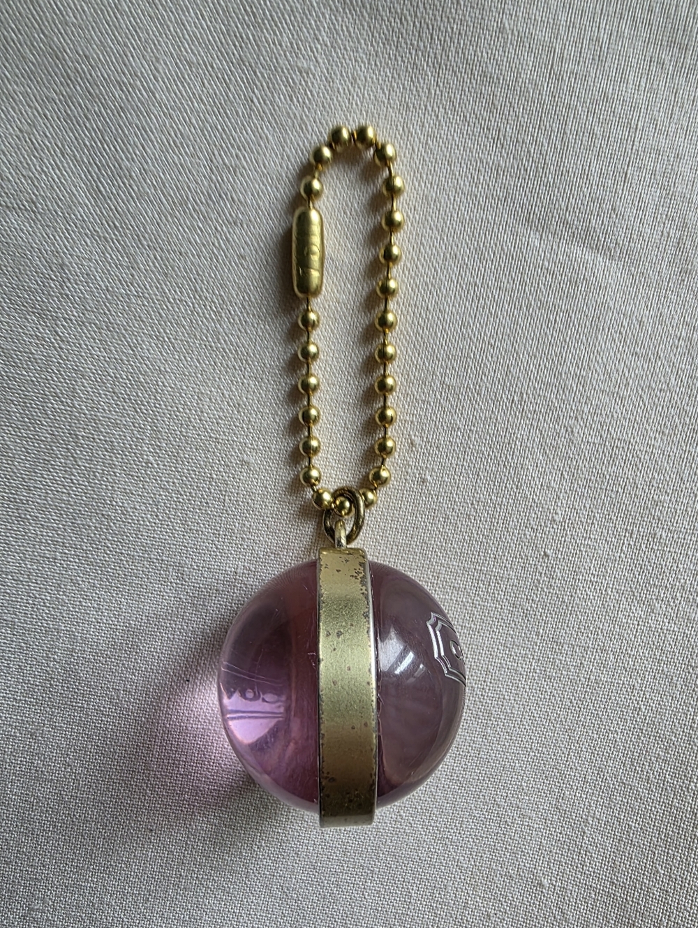 Coach Orb Charm Purple Resin Gold Tone Metal Keychain Y2K - Picture 4 of 8